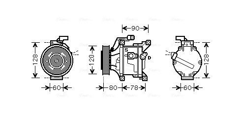 Obrázok Kompresor klimatizácie AVA QUALITY COOLING  TOAK447