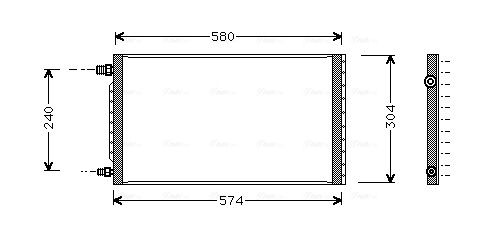 Obrázok Kondenzátor klimatizácie AVA QUALITY COOLING  UV5011
