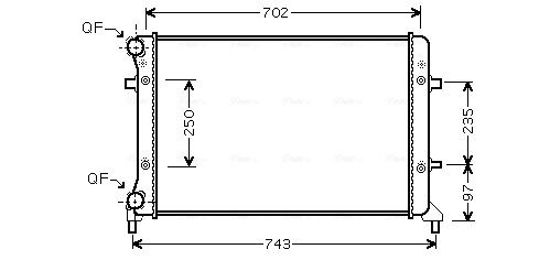 Obrázok Chladič motora AVA QUALITY COOLING  VN2205