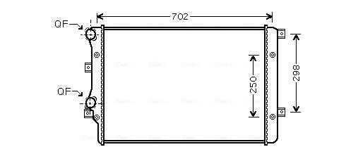 Obrázok Chladič motora AVA QUALITY COOLING  VN2206