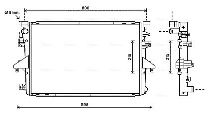 Obrázok Chladič motora AVA QUALITY COOLING  VN2317