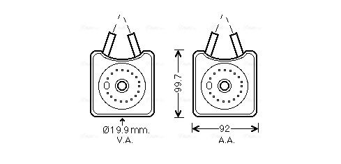 Obrázok Chladič motorového oleja AVA QUALITY COOLING  VN3215