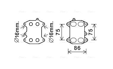 Obrázok Chladič motorového oleja AVA QUALITY COOLING  VN3388