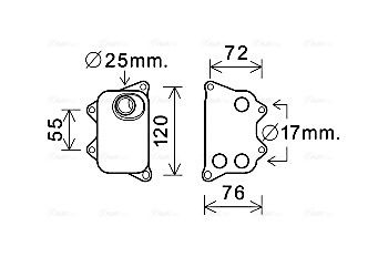 Obrázok Chladič motorového oleja AVA QUALITY COOLING  VN3390