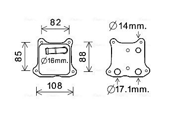 Obrázok Chladič motorového oleja AVA QUALITY COOLING  VN3391
