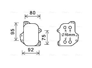 Obrázok Chladič motorového oleja AVA QUALITY COOLING  VN3393
