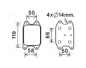 Obrázok Chladič motorového oleja AVA QUALITY COOLING  VN3394