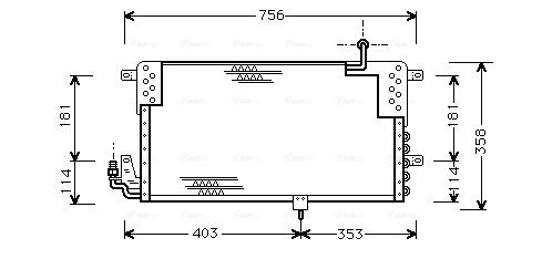 Obrázok Kondenzátor klimatizácie AVA QUALITY COOLING  VN5139