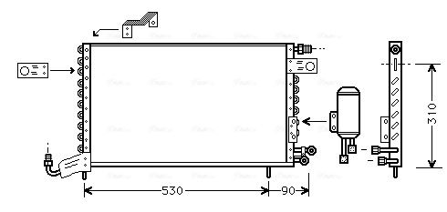 Obrázok Kondenzátor klimatizácie AVA QUALITY COOLING  VN5142