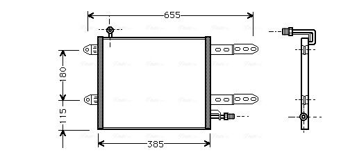 Obrázok Kondenzátor klimatizácie AVA QUALITY COOLING  VN5150
