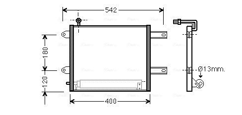Obrázok Kondenzátor klimatizácie AVA QUALITY COOLING  VN5177D