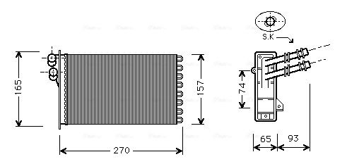 Obrázok Výmenník tepla vnútorného kúrenia AVA QUALITY COOLING  VN6173