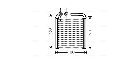 Obrázok Výmenník tepla vnútorného kúrenia AVA QUALITY COOLING  VNA6256