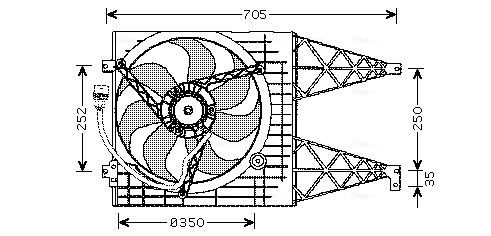 Obrázok Ventilátor chladenia motora AVA QUALITY COOLING  VN7507