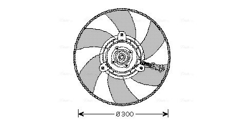 Obrázok Ventilátor chladenia motora AVA QUALITY COOLING  VN7517