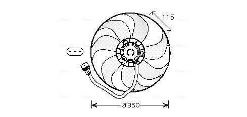 Obrázok Ventilátor chladenia motora AVA QUALITY COOLING  VN7521