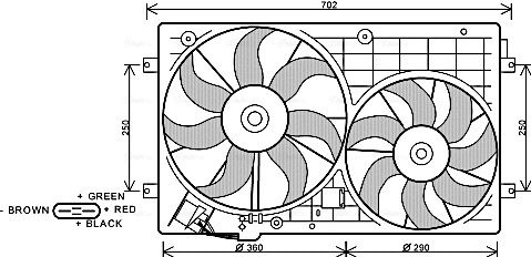 Obrázok Ventilátor chladenia motora AVA QUALITY COOLING  VN7528