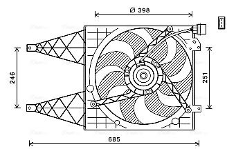 Obrázok Ventilátor chladenia motora AVA QUALITY COOLING  VN7532