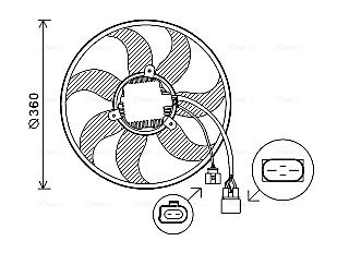 Obrázok Ventilátor chladenia motora AVA QUALITY COOLING  VN7537