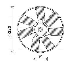 Obrázok Ventilátor chladenia motora AVA QUALITY COOLING  VN7538