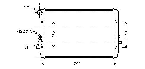 Obrázok Chladič motora AVA QUALITY COOLING  VNA2193