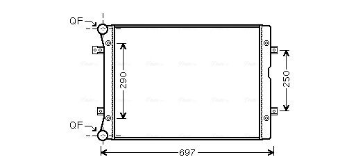 Obrázok Chladič motora AVA QUALITY COOLING  VNA2283