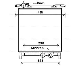 Obrázok Chladič motora AVA QUALITY COOLING  VNA2325