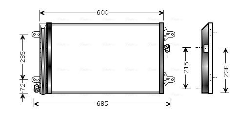 Obrázok Kondenzátor klimatizácie AVA QUALITY COOLING  VNA5183D