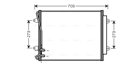 Obrázok Kondenzátor klimatizácie AVA QUALITY COOLING  VNA5226D
