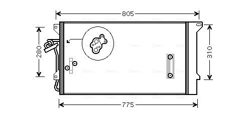 Obrázok Kondenzátor klimatizácie AVA QUALITY COOLING  VNA5244D
