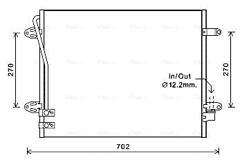Obrázok Kondenzátor klimatizácie AVA QUALITY COOLING  VNA5322