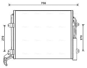 Obrázok Kondenzátor klimatizácie AVA QUALITY COOLING  VNA5324D