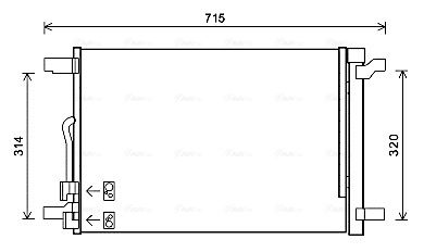 Obrázok Kondenzátor klimatizácie AVA QUALITY COOLING  VNA5335D