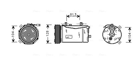 Obrázok Kompresor klimatizácie AVA QUALITY COOLING  VNAK164