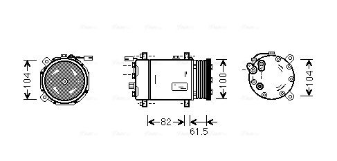Obrázok Kompresor klimatizácie AVA QUALITY COOLING  VNK167