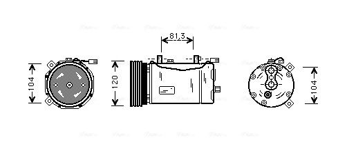 Obrázok Kompresor klimatizácie AVA QUALITY COOLING  VNAK172