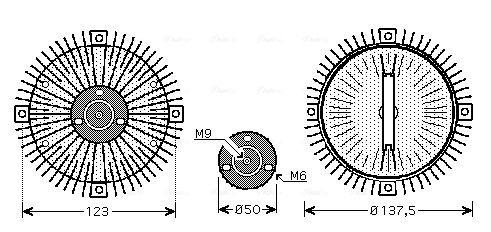 Obrázok Spojka ventilátora chladenia AVA QUALITY COOLING  VNC273