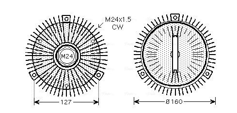 Obrázok Spojka ventilátora chladenia AVA QUALITY COOLING  VNC275