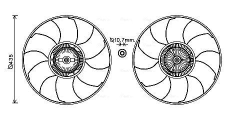 Obrázok Ventilátor chladenia motora AVA QUALITY COOLING  VNF332