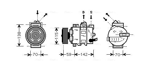 Obrázok Kompresor klimatizácie AVA QUALITY COOLING  VNK284