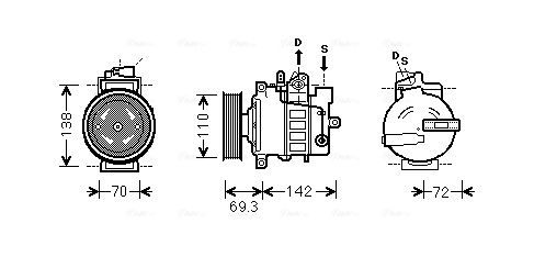 Obrázok Kompresor klimatizácie AVA QUALITY COOLING  VNK318