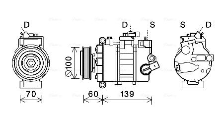Obrázok Kompresor klimatizácie AVA QUALITY COOLING  VNK356