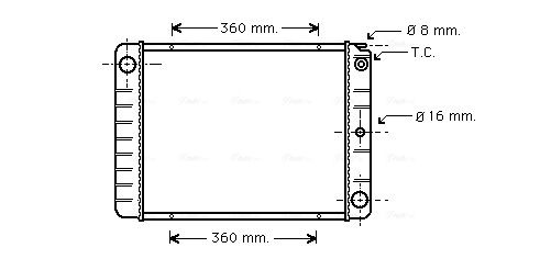 Obrázok Chladič motora AVA QUALITY COOLING  VO2027