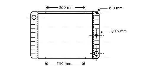 Obrázok Chladič motora AVA QUALITY COOLING  VO2038