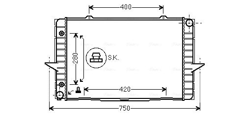 Obrázok Chladič motora AVA QUALITY COOLING  VO2064