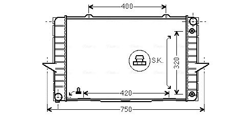 Obrázok Chladič motora AVA QUALITY COOLING  VO2092