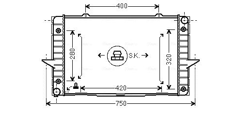 Obrázok Chladič motora AVA QUALITY COOLING  VO2093