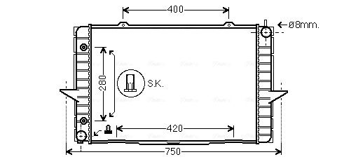 Obrázok Chladič motora AVA QUALITY COOLING  VO2118