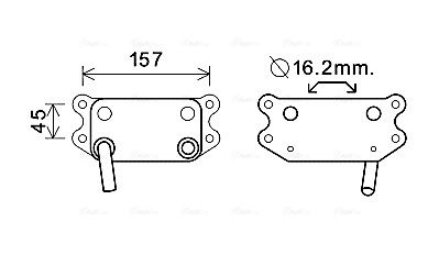 Obrázok Chladič motorového oleja AVA QUALITY COOLING  VO3154