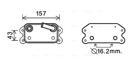 Obrázok Chladič motorového oleja AVA QUALITY COOLING  VO3168